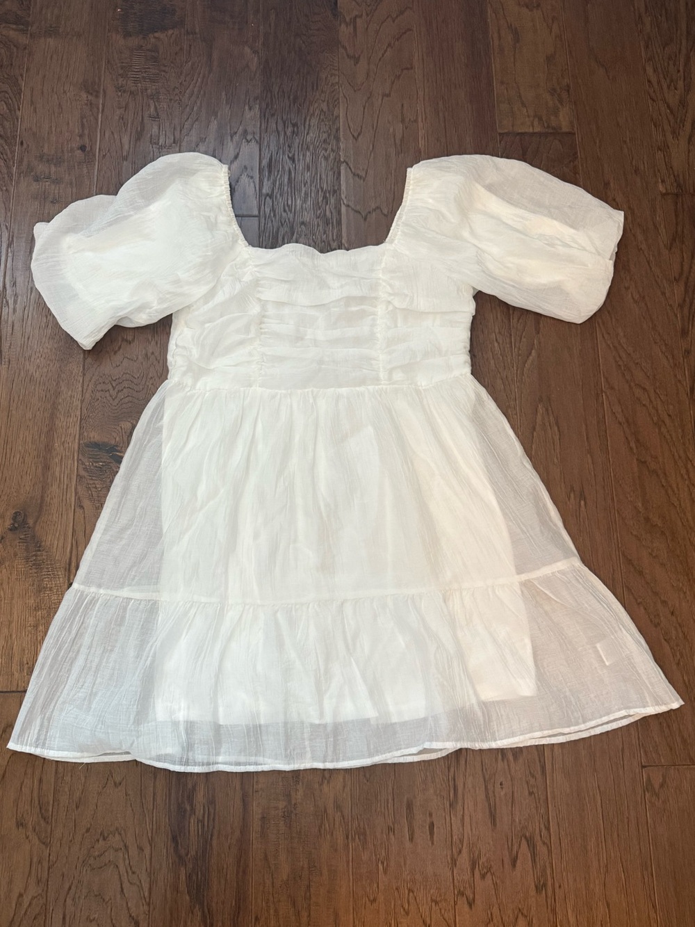 Women’s Umgee White Puff-Sleeve Dress size large